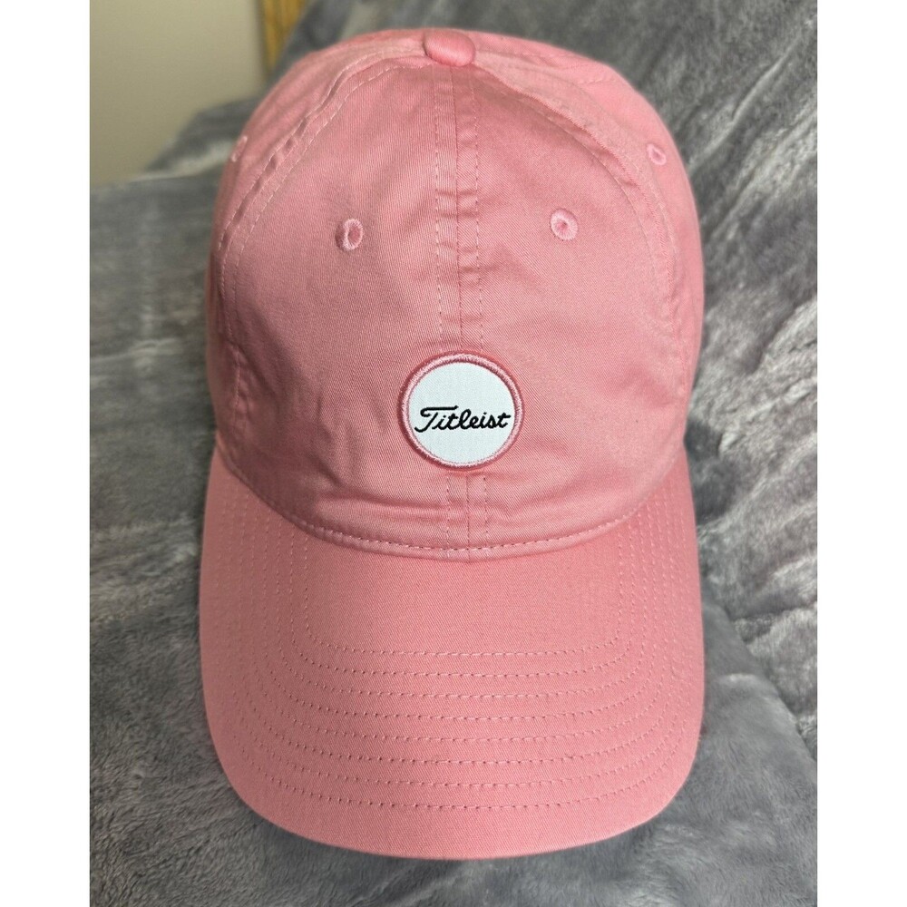 Titleist Baseball Cap One Size Pink Adjustable Golf Solid Cotton Men’s Or Women